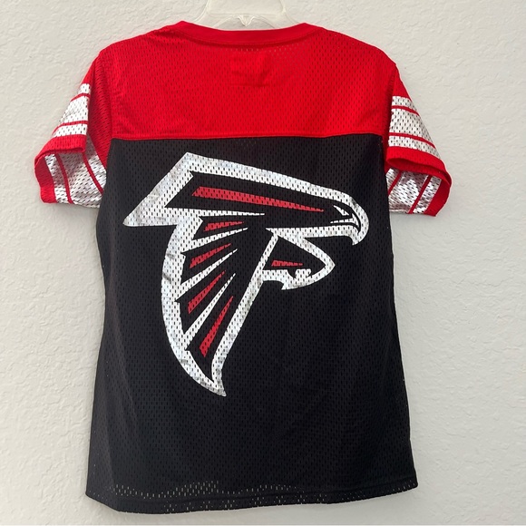 NFL Women’s Atlanta Falcons V neck Jersey Tee Sz M - Picture 4 of 6